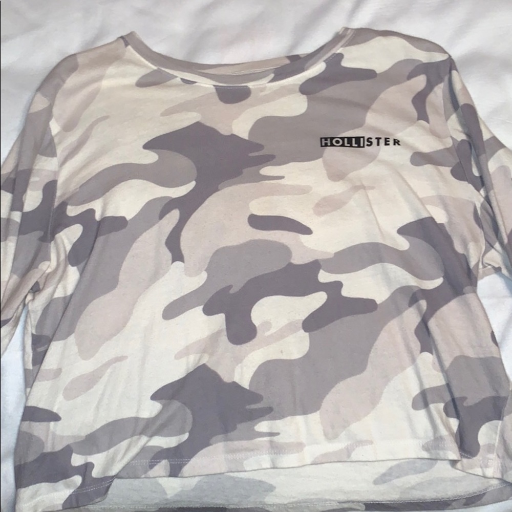 Hollister long sleeve crop top